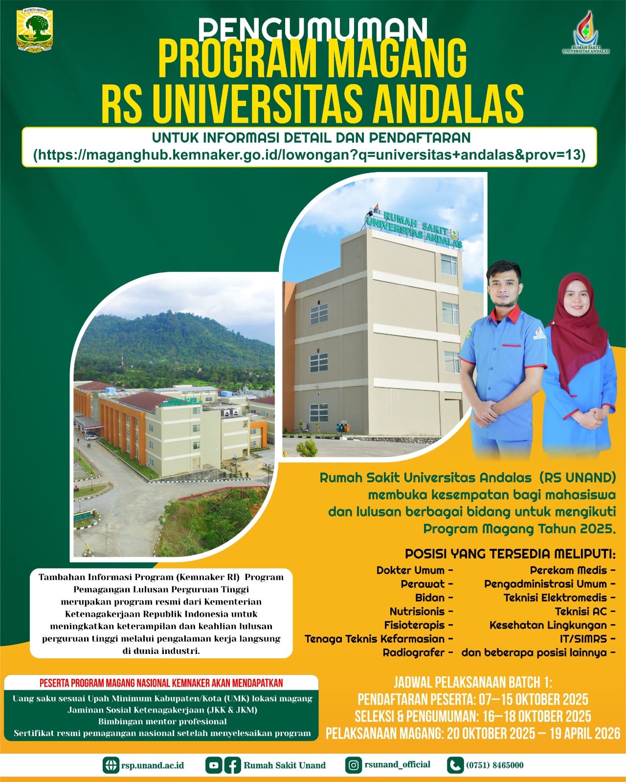 MARI BERGABUNG "PROGRAM MAGANG RS UNIVERSITAS ANDALAS"